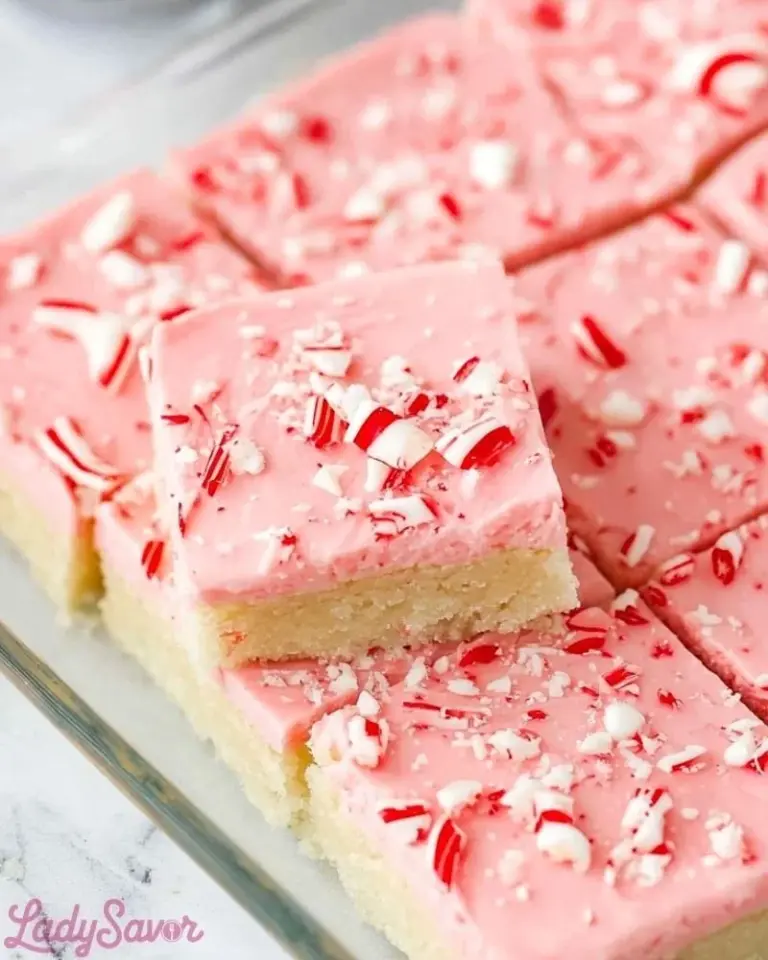 Delicious peppermint sugar cookie bars decorated for the holidays