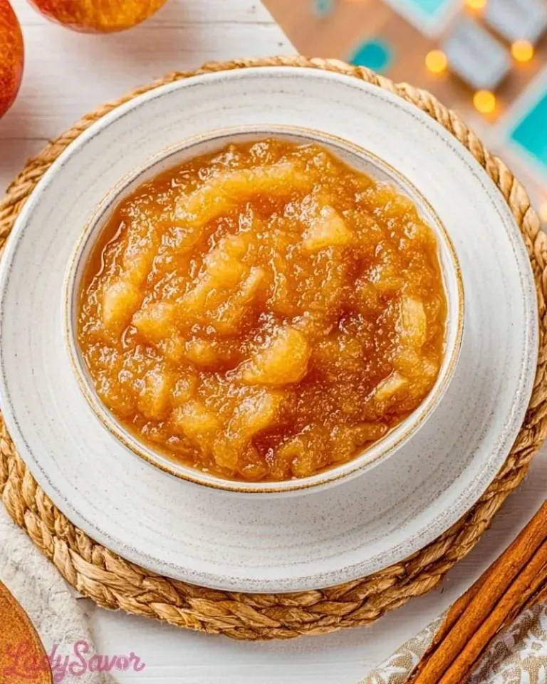 Homemade stovetop applesauce in a bowl with apples and cinnamon