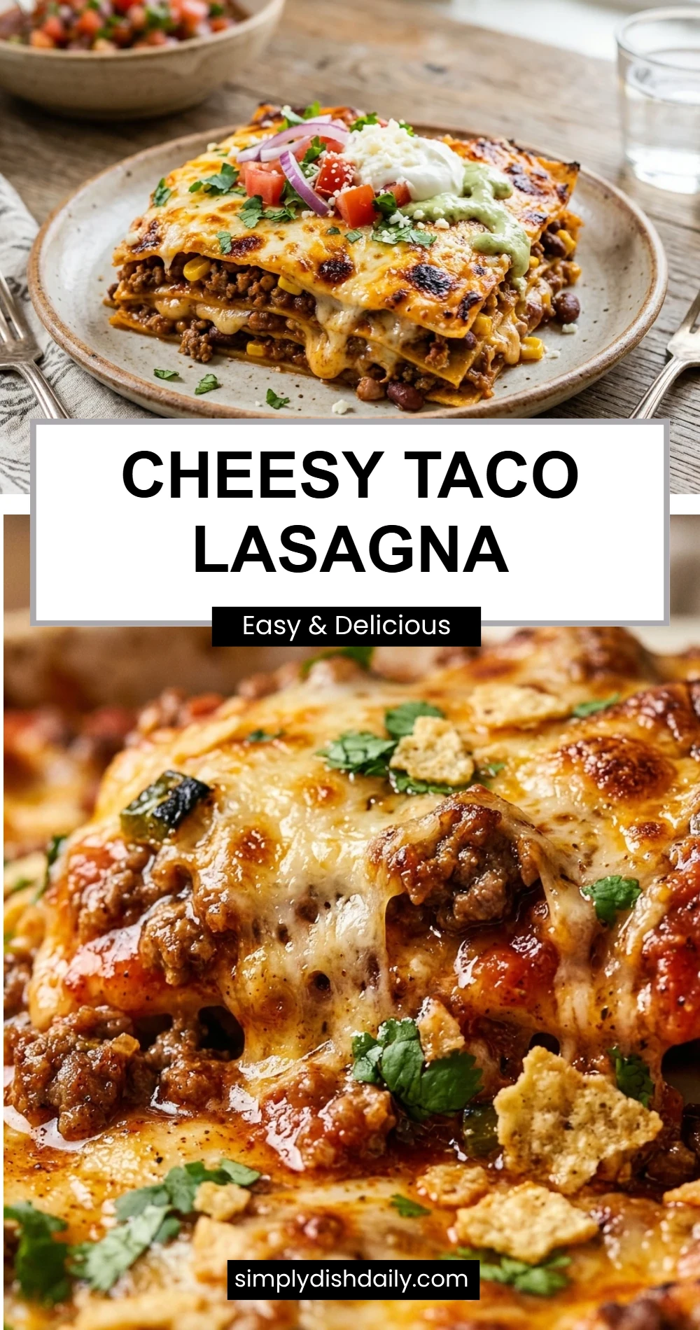 Cheesy Taco Lasagna