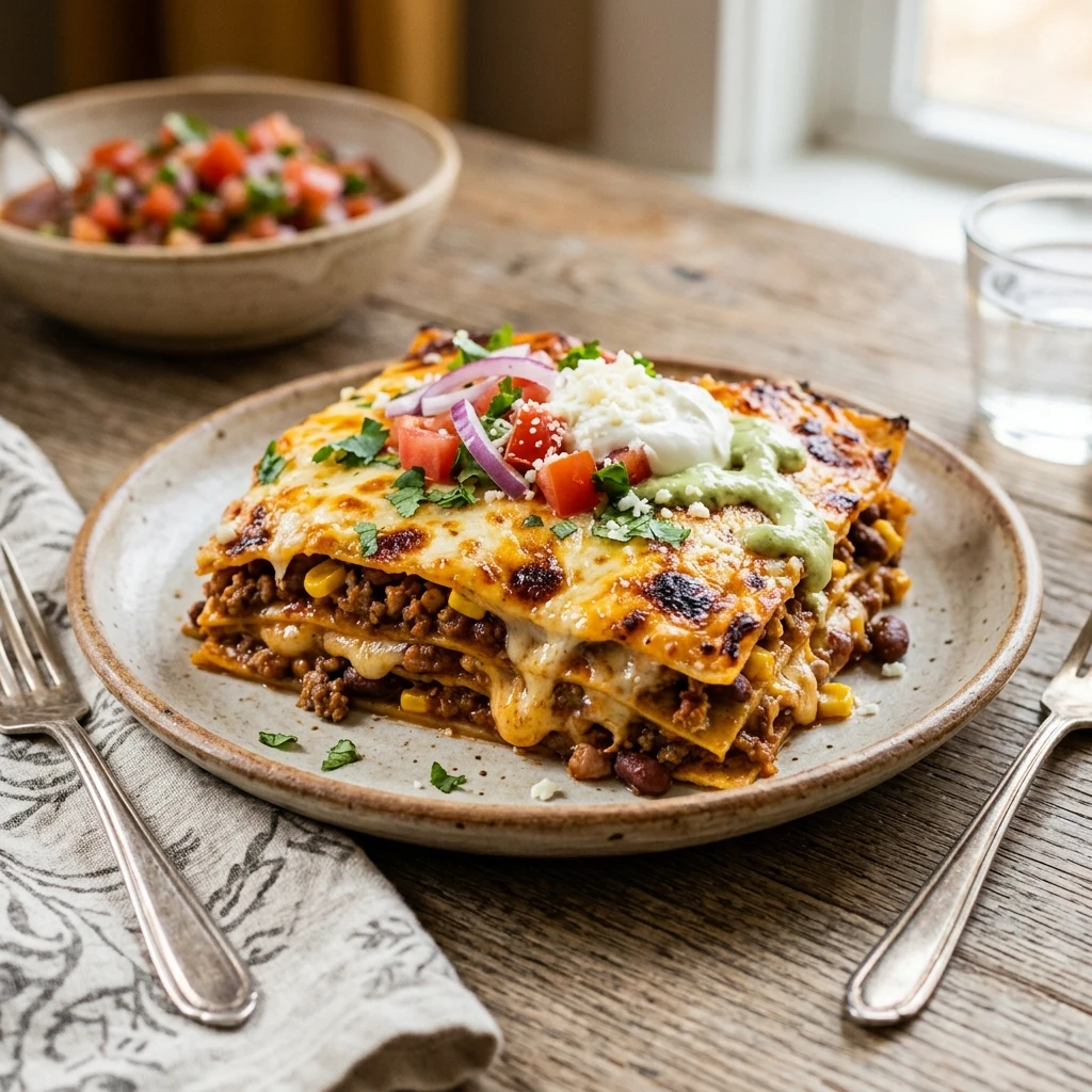 Cheesy Taco Lasagna
