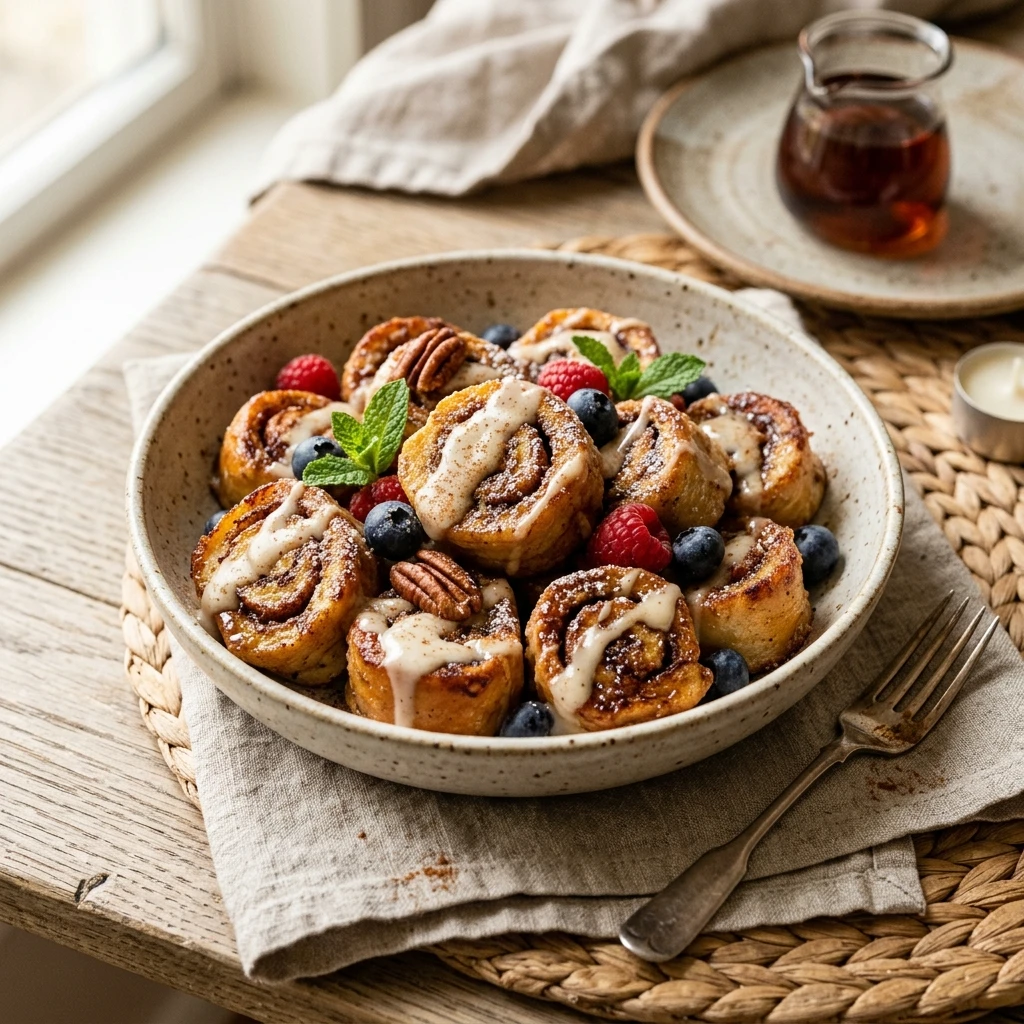 Cinnamon Roll French Toast Bites