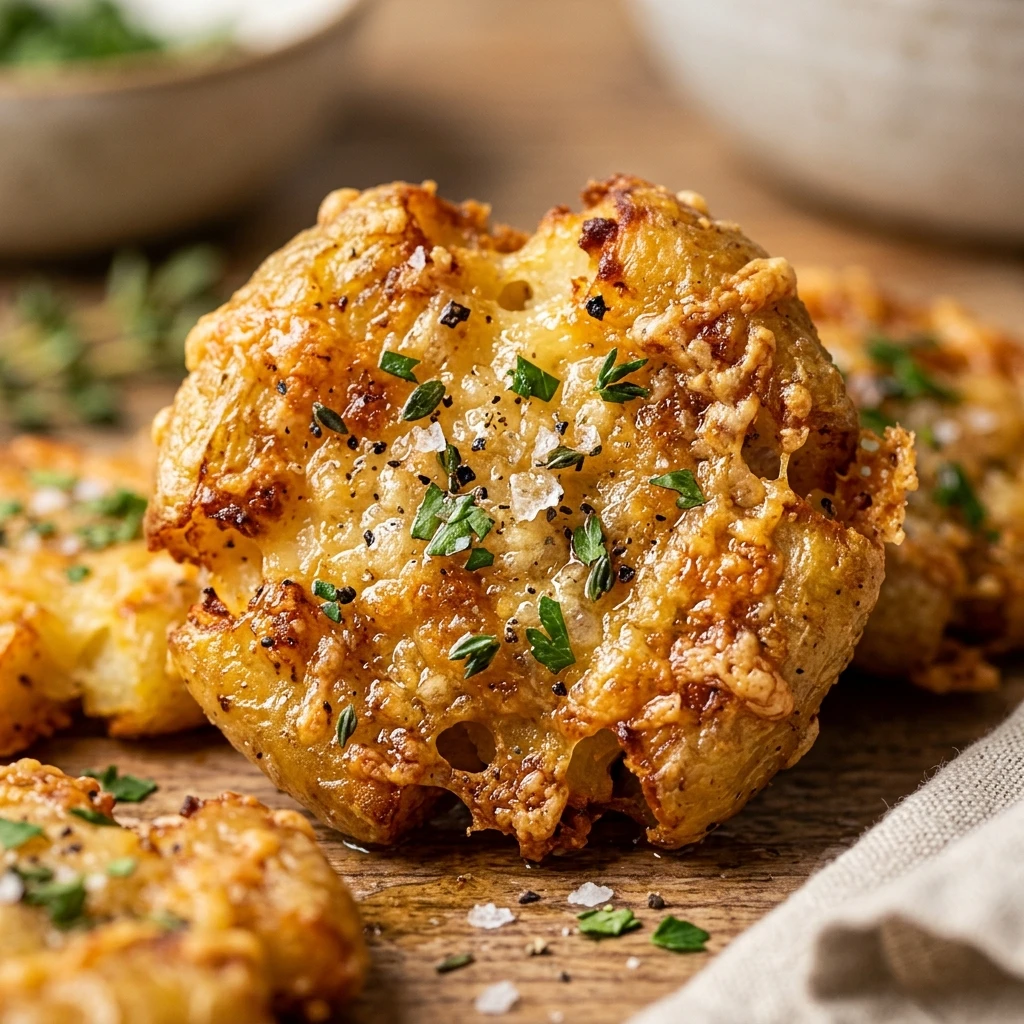 Crispy Parmesan Smashed Gnocchi
