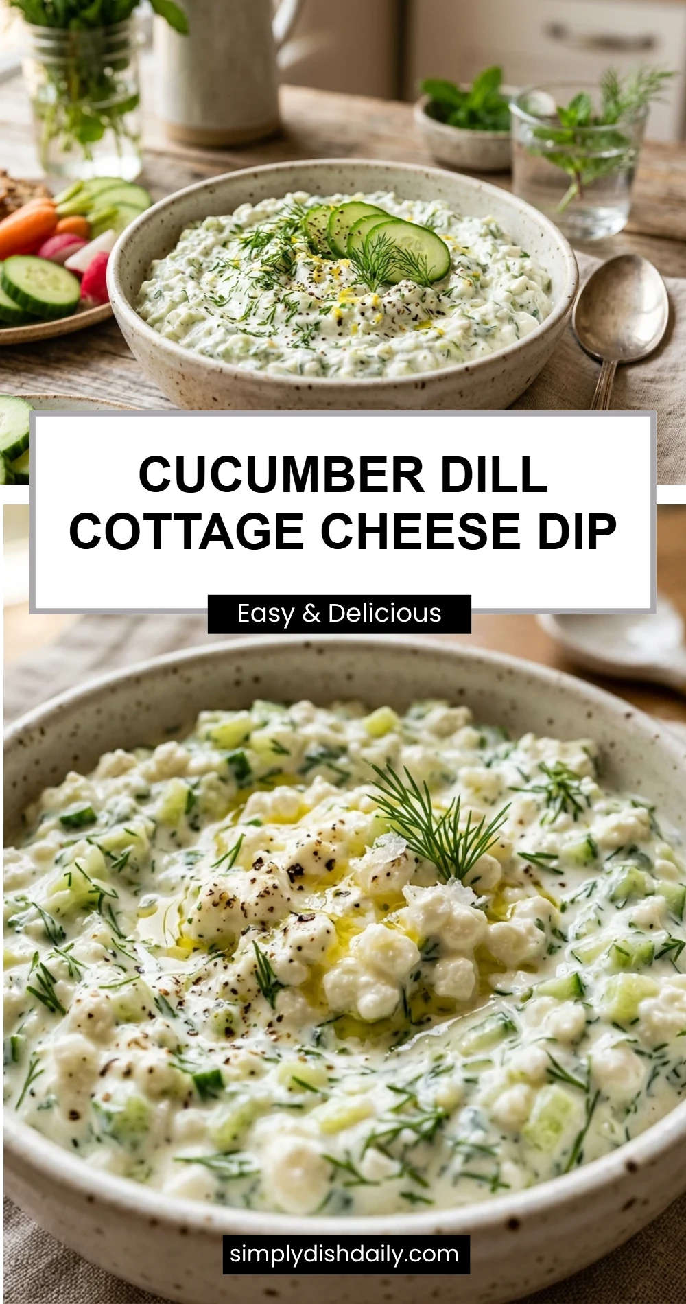 Cucumber Dill Cottage Cheese Dip