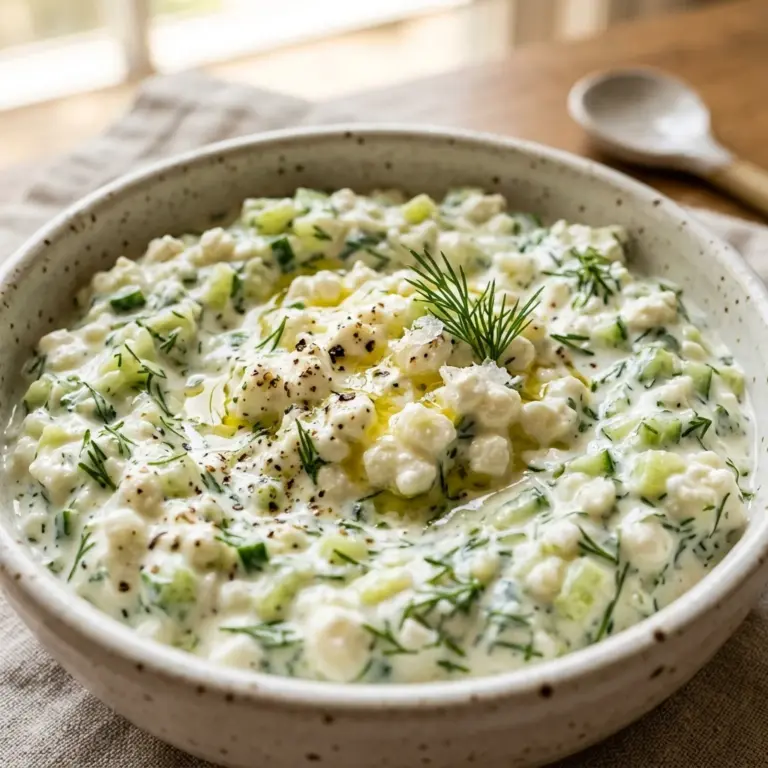 Cucumber Dill Cottage Cheese Dip