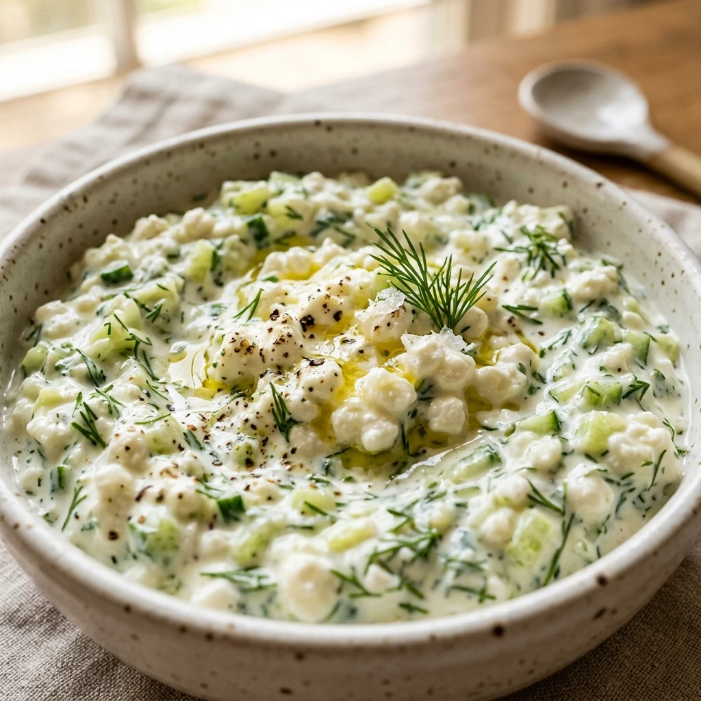 Cucumber Dill Cottage Cheese Dip