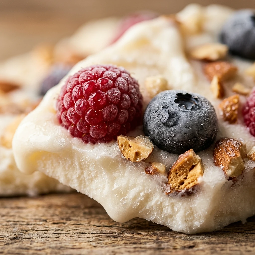 Frozen Yogurt Bark With Berries