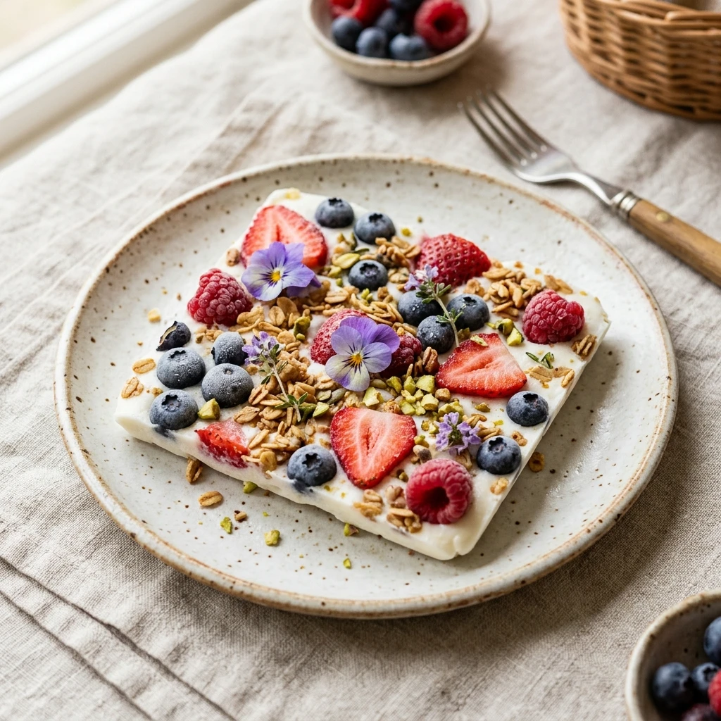 Frozen Yogurt Bark With Berries