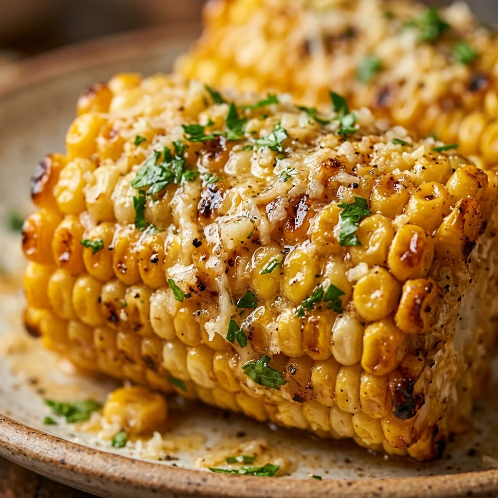 Garlic Parmesan Corn Ribs