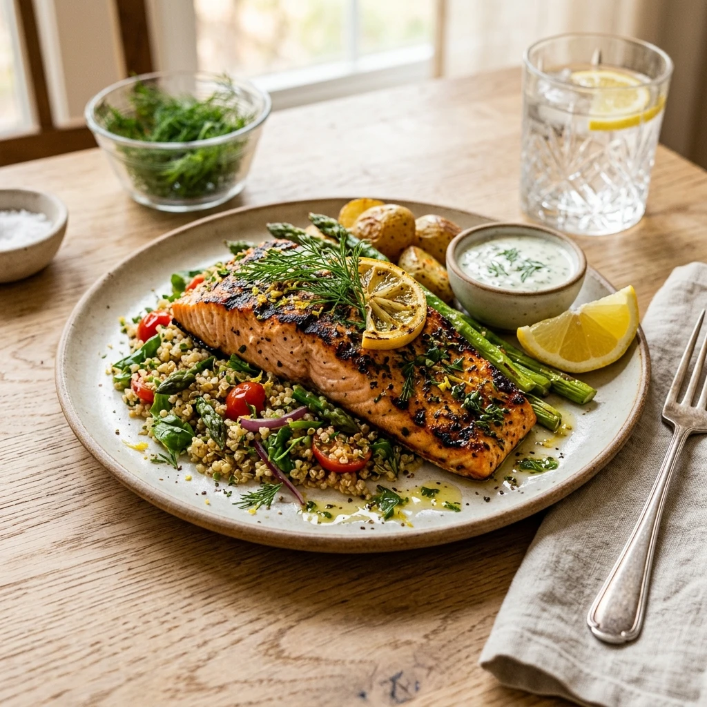 Lemon Herb Grilled Salmon