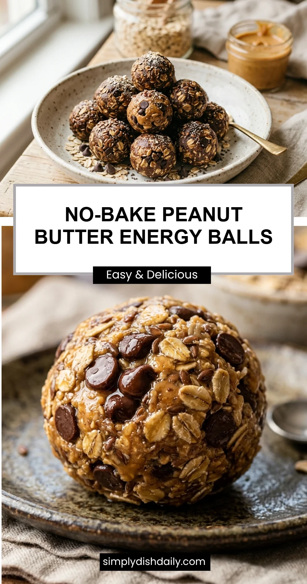 No-Bake Peanut Butter Energy Balls