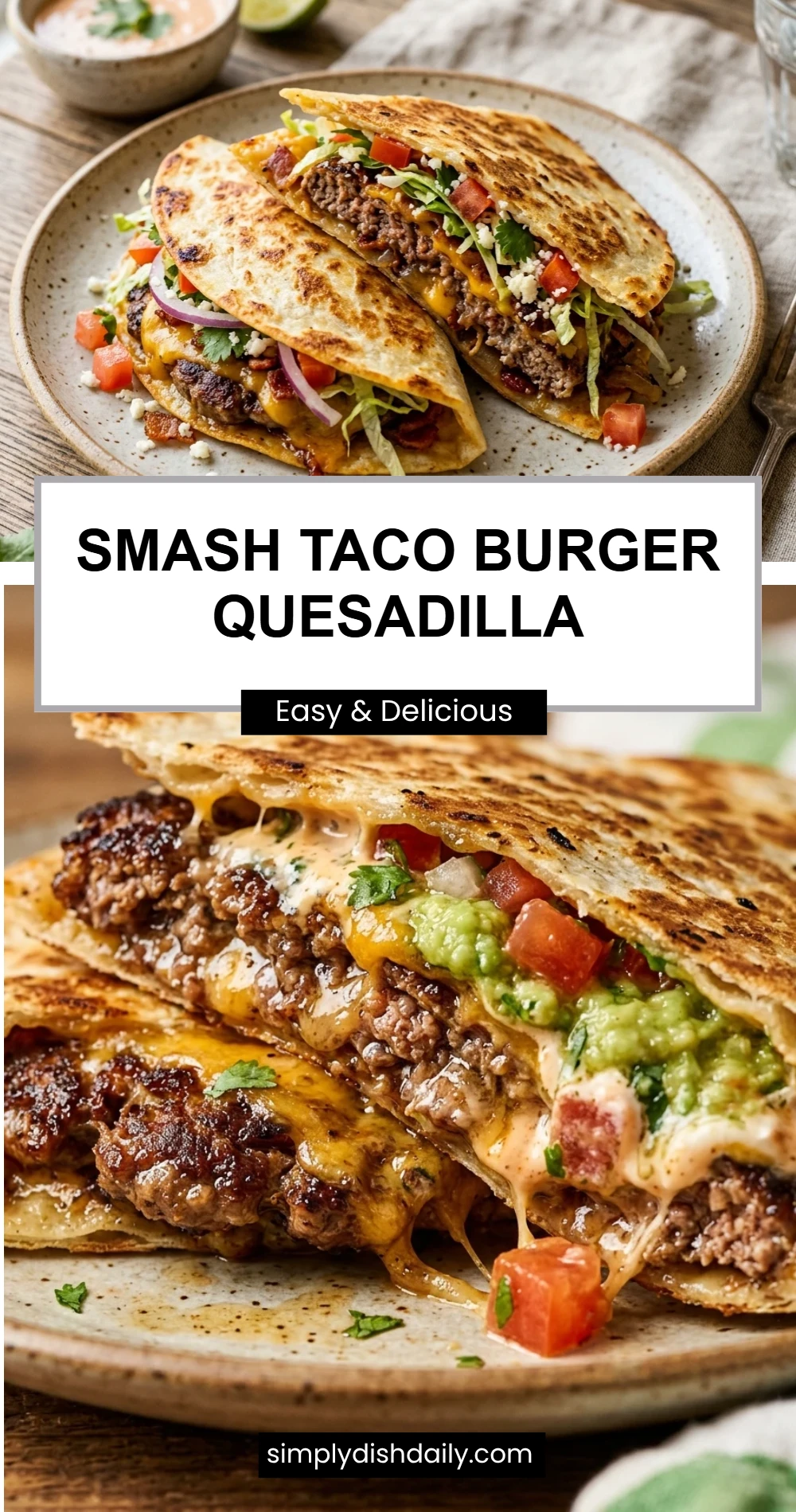 Smash Taco Burger Quesadilla