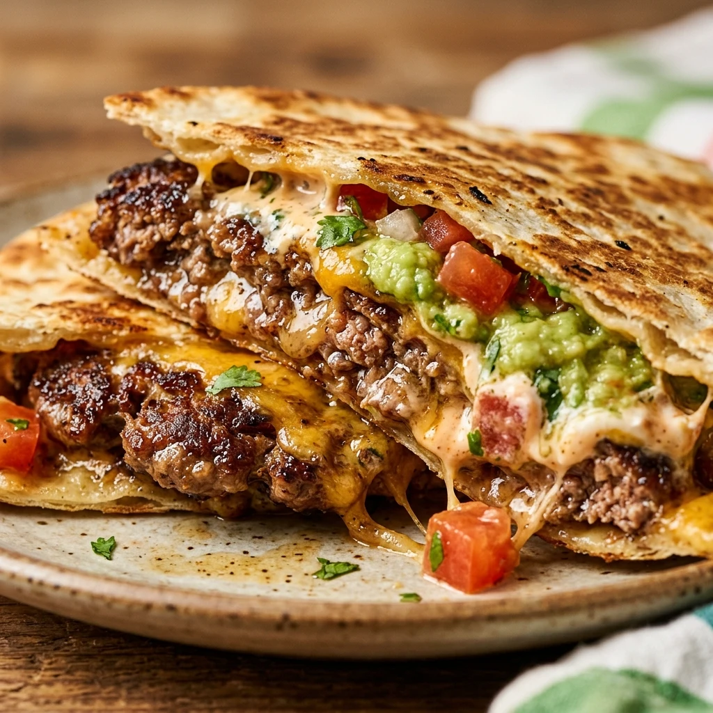 Smash Taco Burger Quesadilla