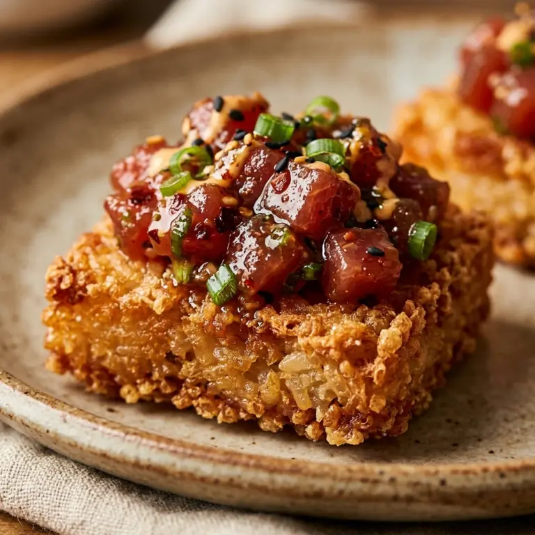 Spicy Tuna Crispy Rice Cakes