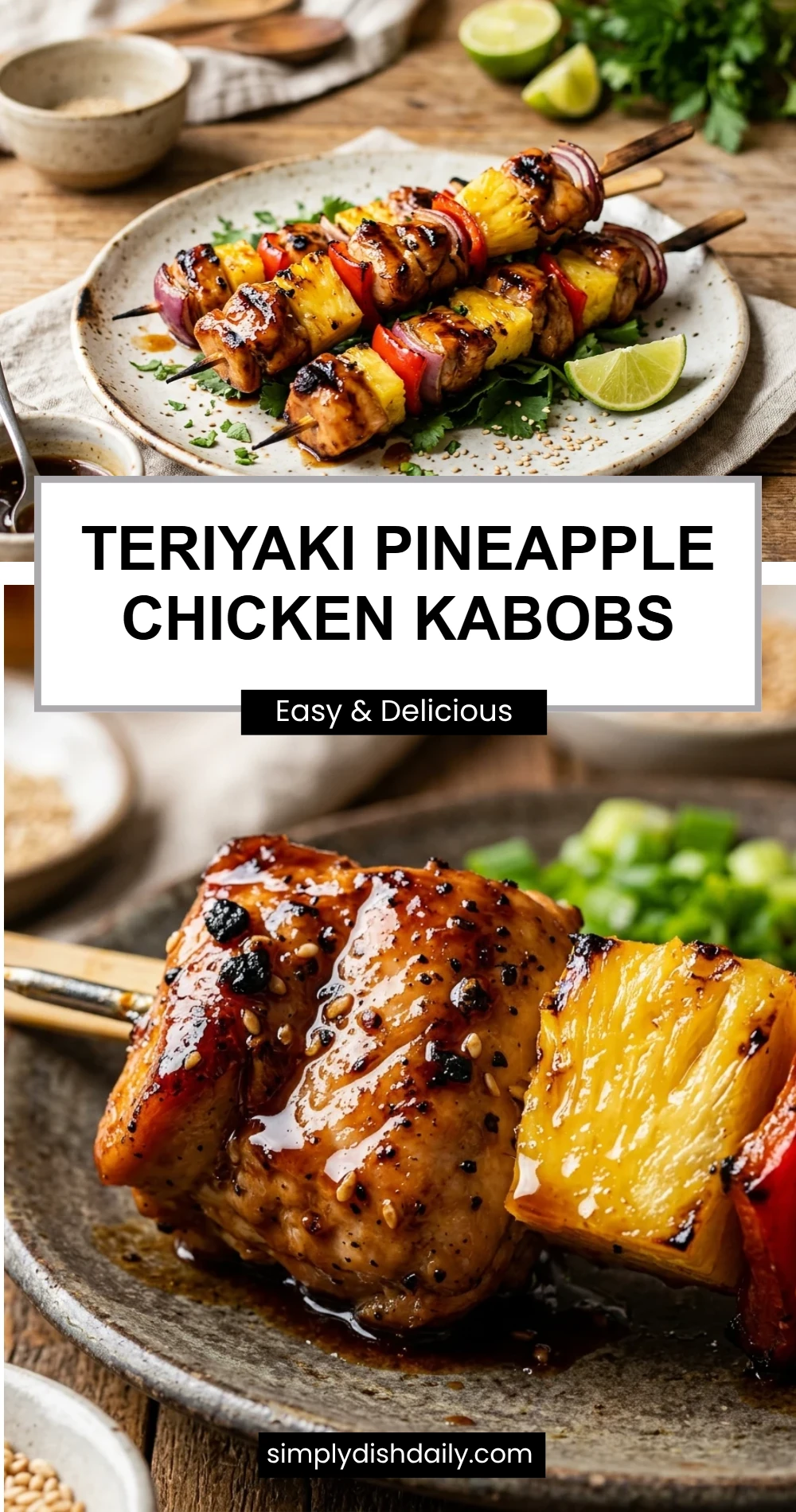 Teriyaki Pineapple Chicken Kabobs
