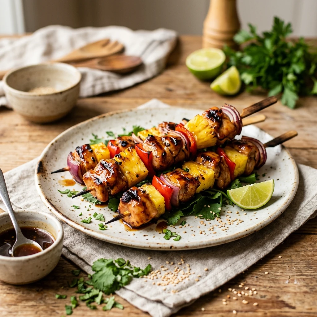 Teriyaki Pineapple Chicken Kabobs