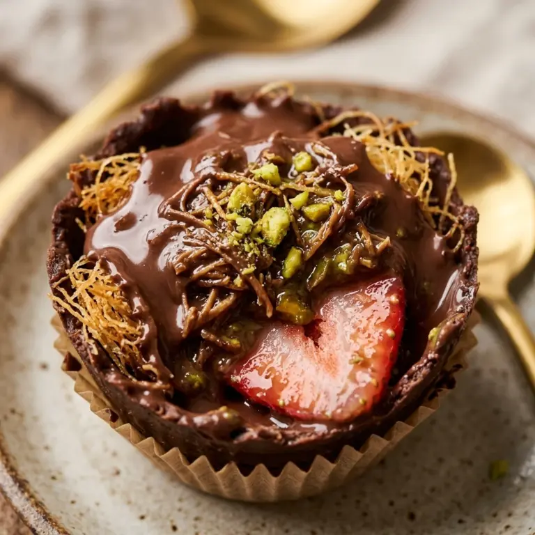 Viral Dubai Chocolate Strawberry Cups
