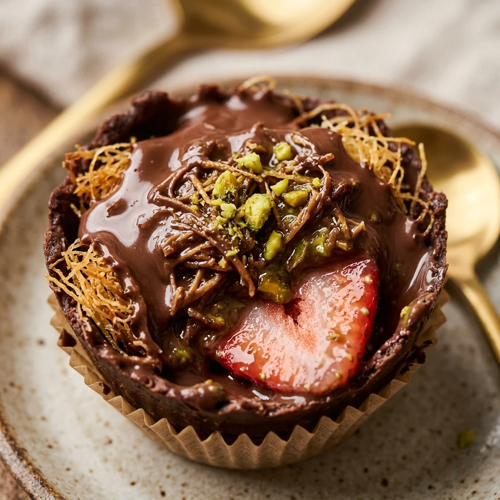 Viral Dubai Chocolate Strawberry Cups