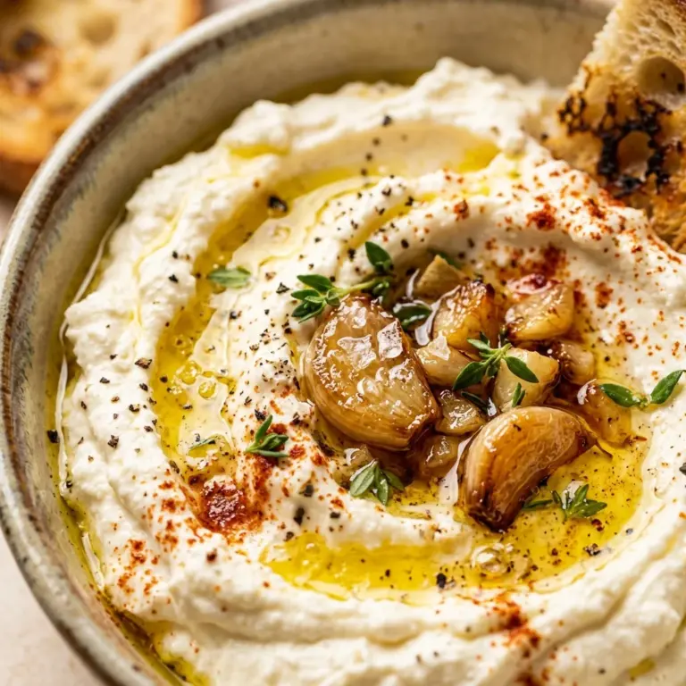 Whipped Feta Roasted Garlic Dip