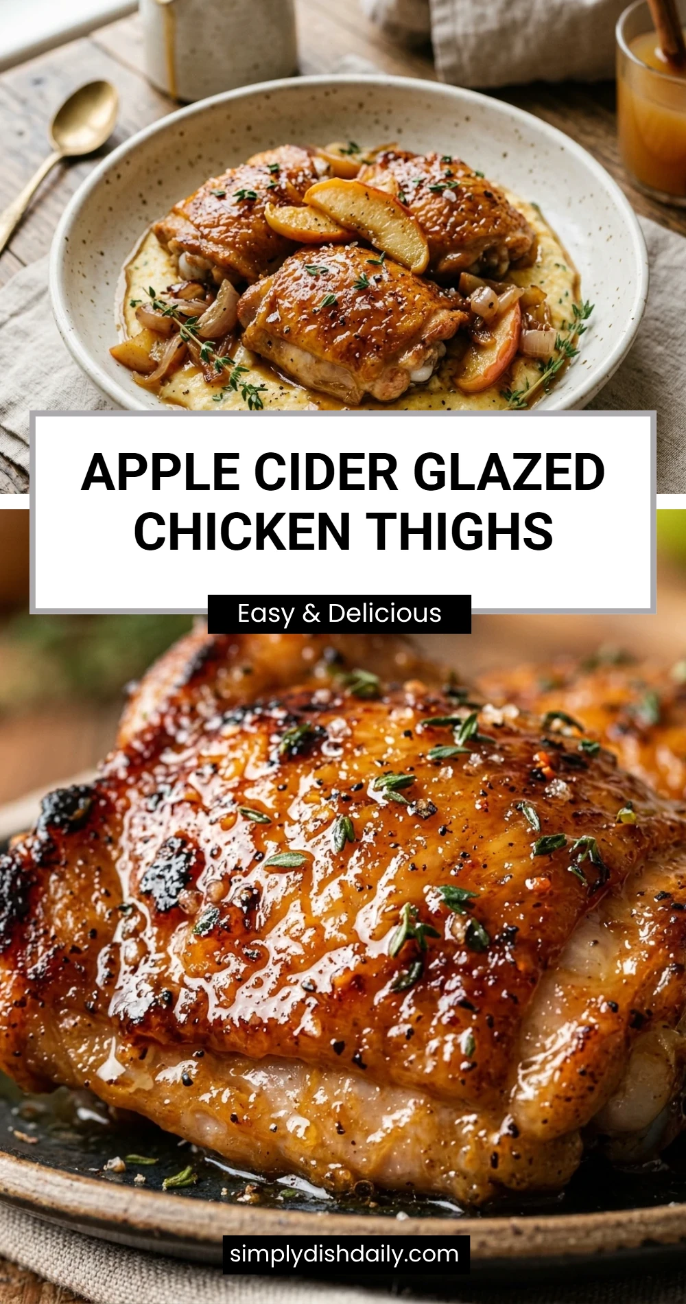 Apple Cider Glazed Chicken Thighs