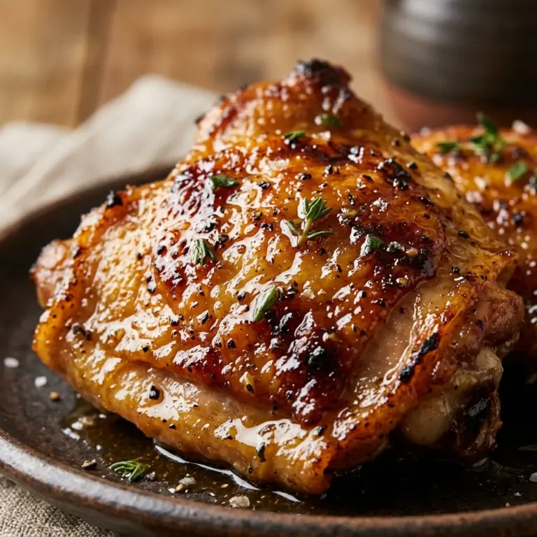 Apple Cider Glazed Chicken Thighs
