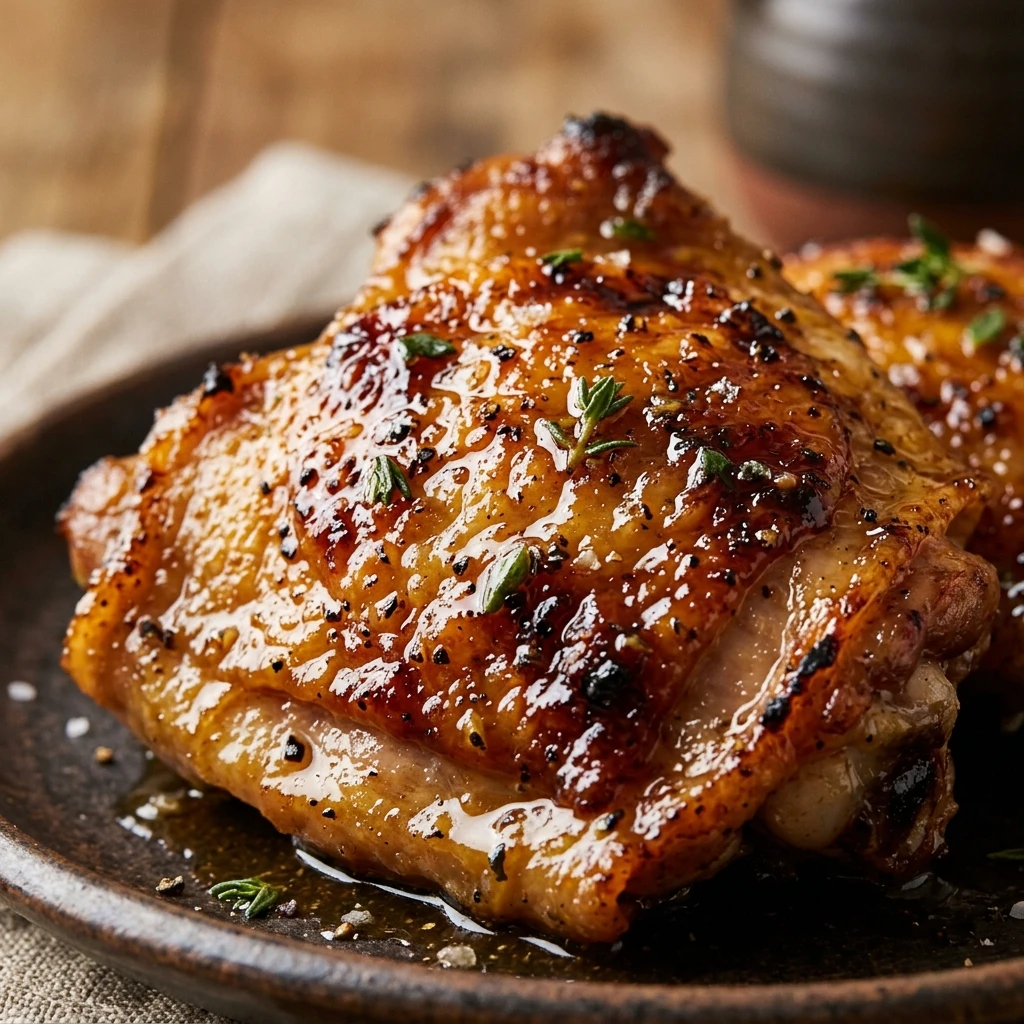 Apple Cider Glazed Chicken Thighs
