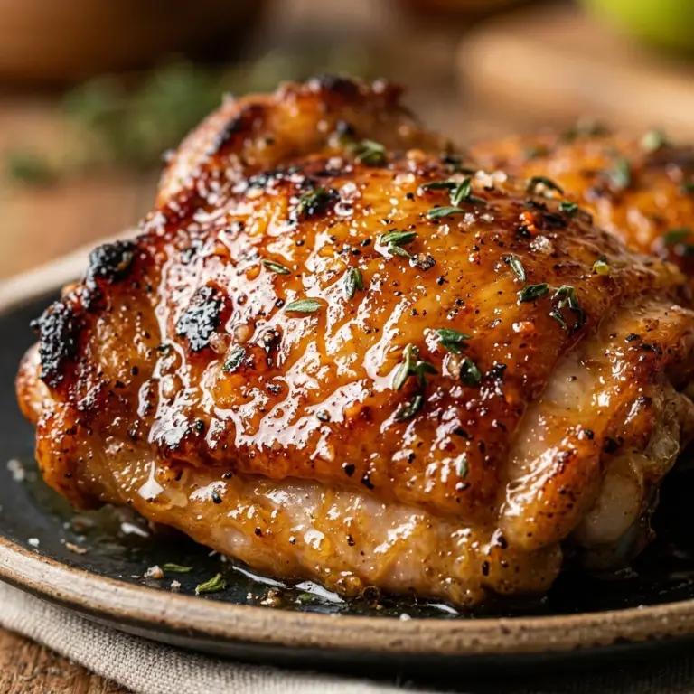 Apple Cider Glazed Chicken Thighs
