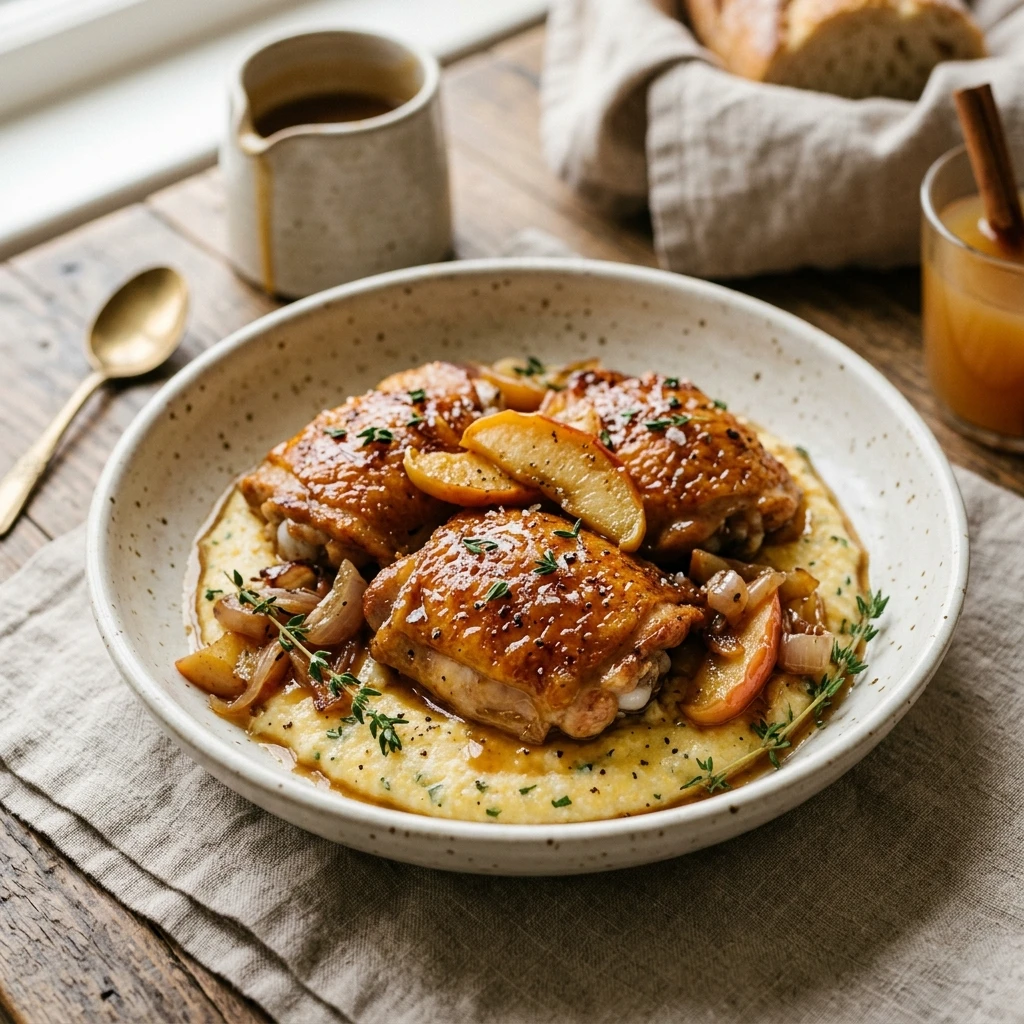Apple Cider Glazed Chicken Thighs