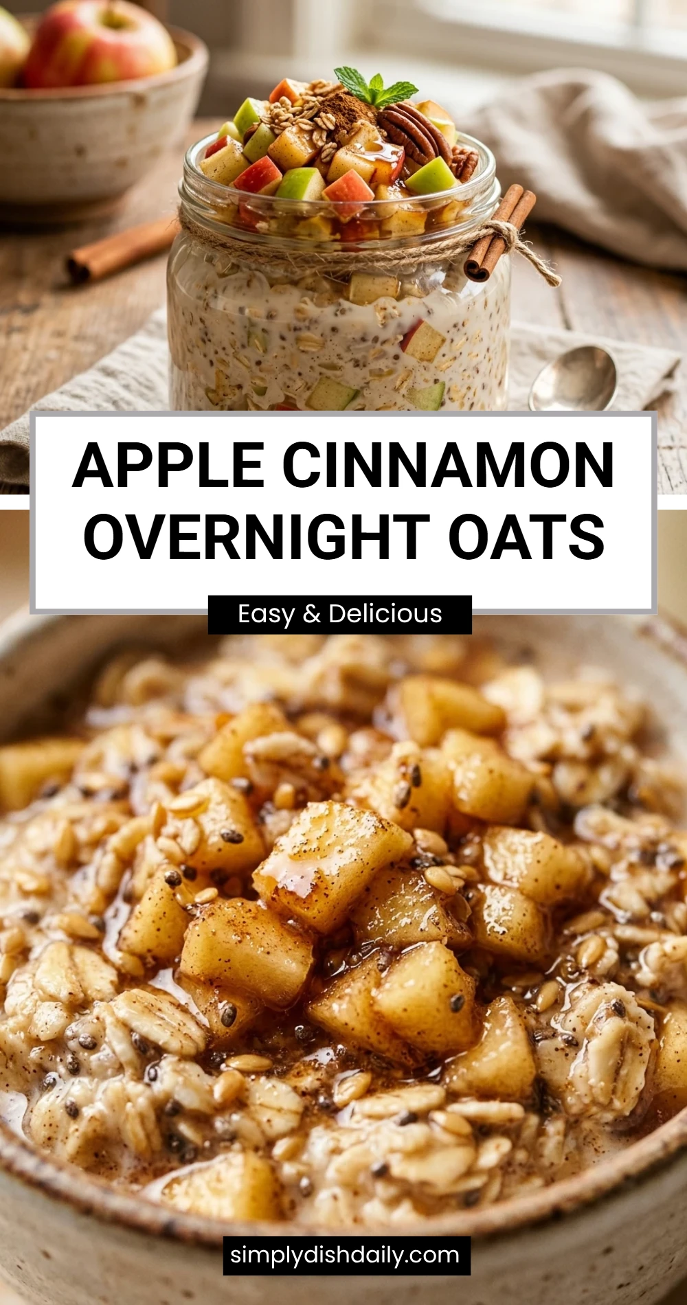 Apple Cinnamon Overnight Oats