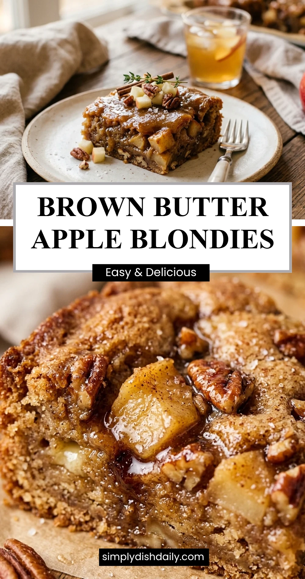 Brown Butter Apple Blondies