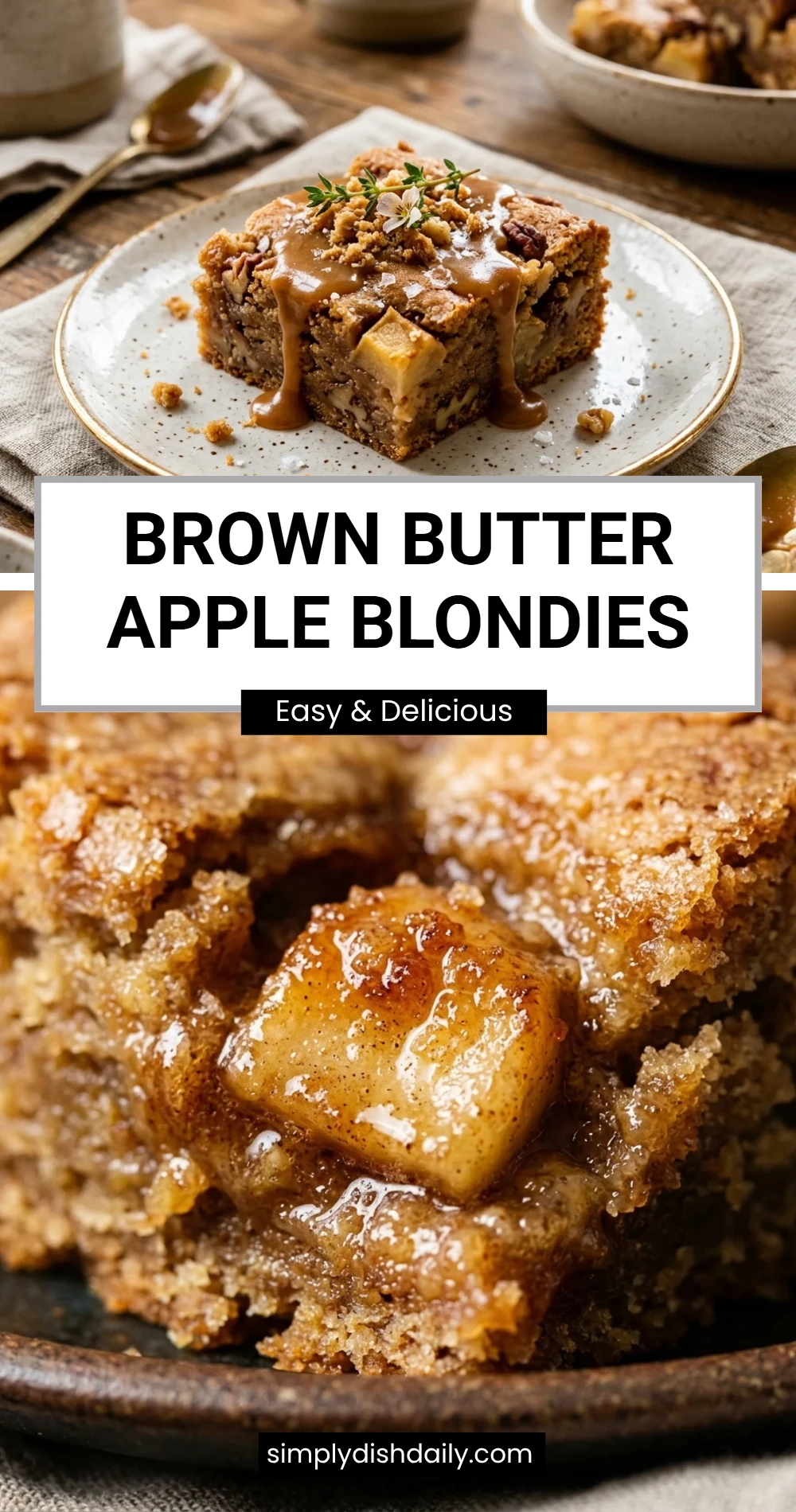 Brown Butter Apple Blondies