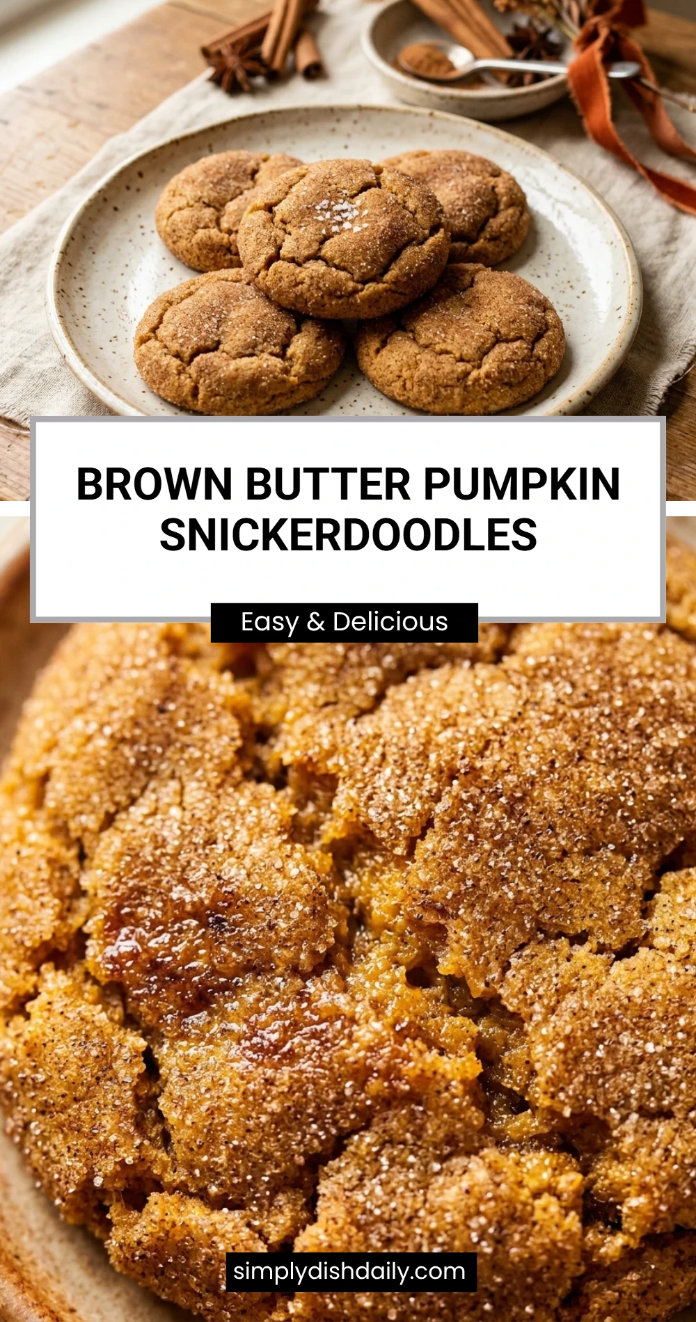 Brown Butter Pumpkin Snickerdoodles