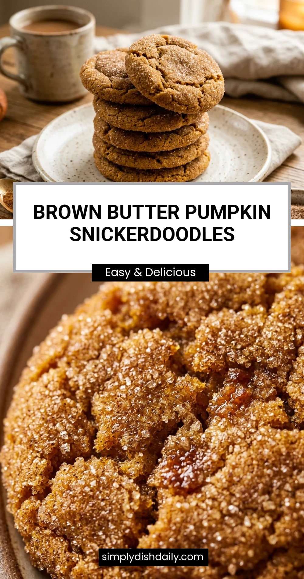 Brown Butter Pumpkin Snickerdoodles