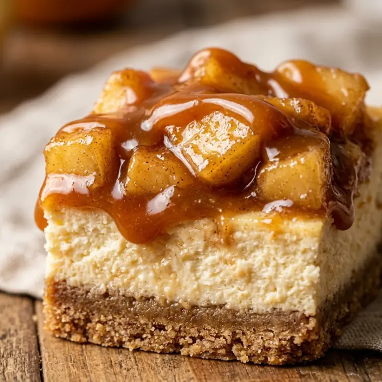 Caramel Apple Cheesecake Bars