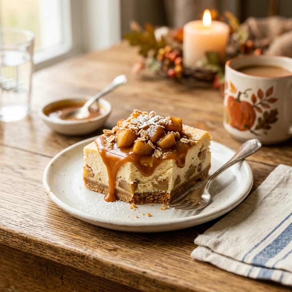 Caramel Apple Cheesecake Bars