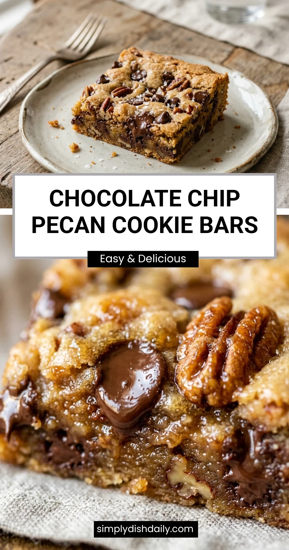 Chocolate Chip Pecan Cookie Bars