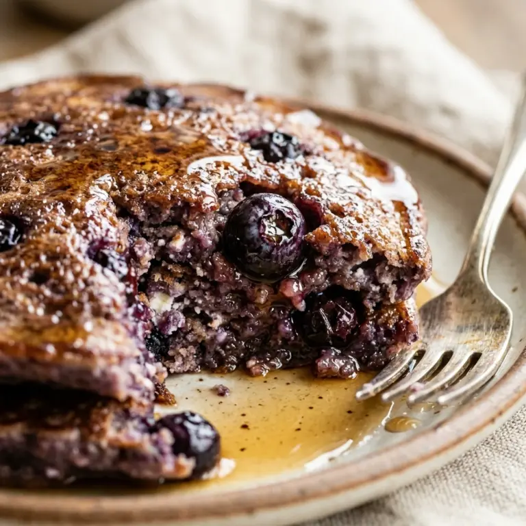 Cottage Cheese Blueberry Protein Pancakes