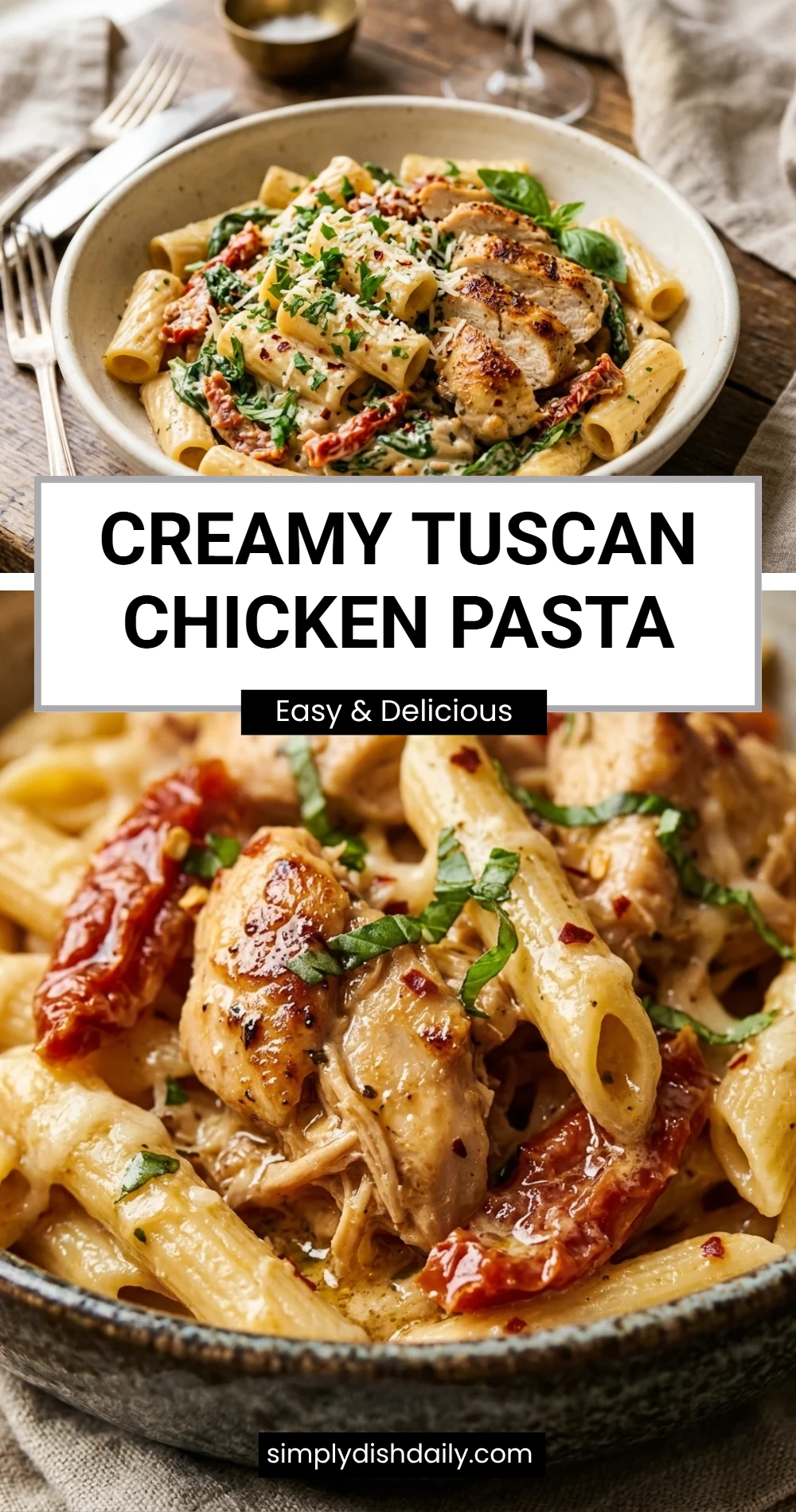 Creamy Tuscan Chicken Pasta