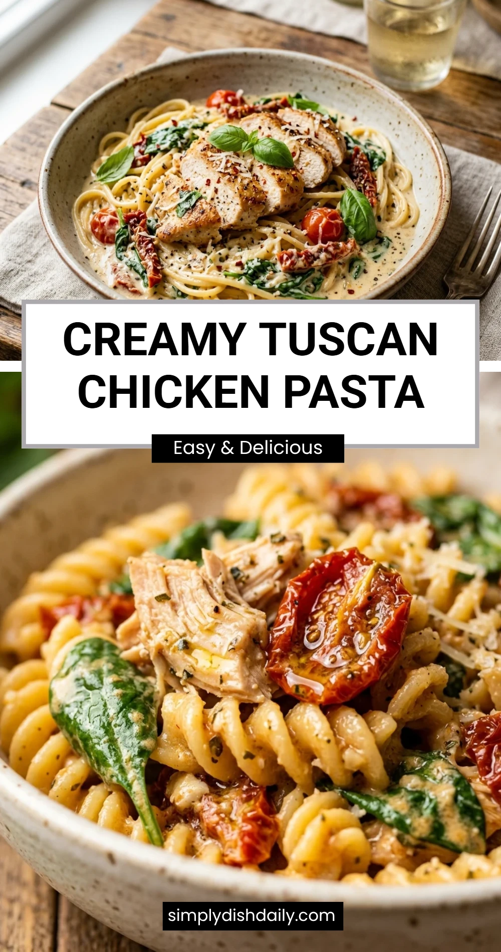 Creamy Tuscan Chicken Pasta