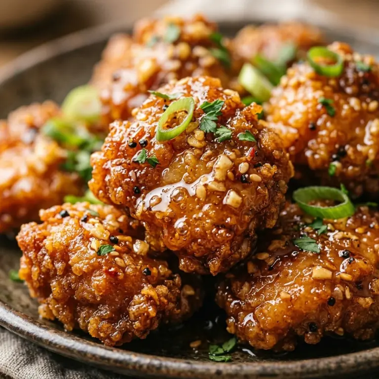 Crispy Honey Garlic Chicken Bites