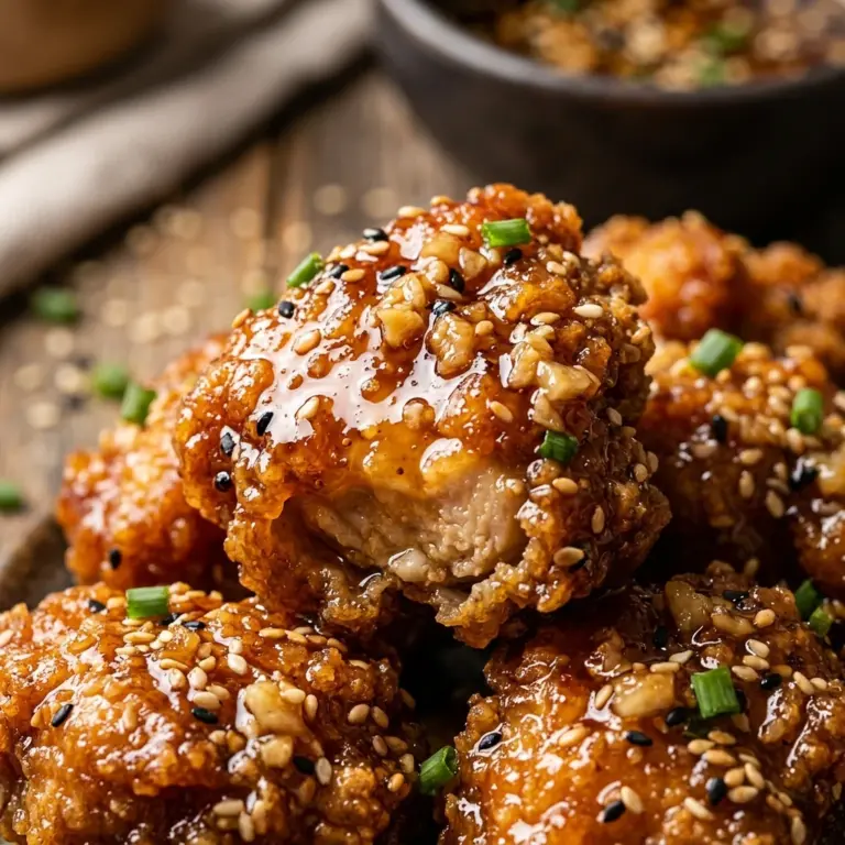 Crispy Honey Garlic Chicken Bites