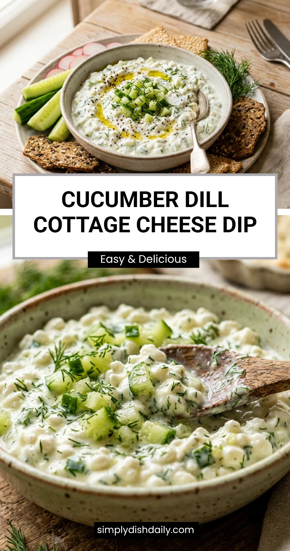 Cucumber Dill Cottage Cheese Dip