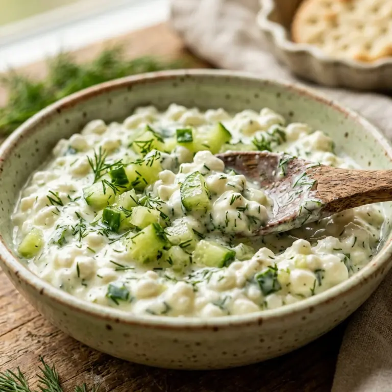 Cucumber Dill Cottage Cheese Dip