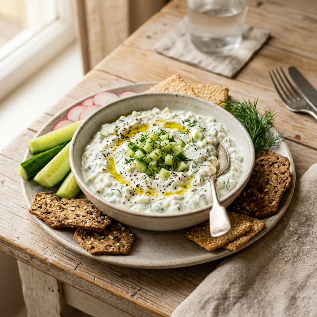 Cucumber Dill Cottage Cheese Dip