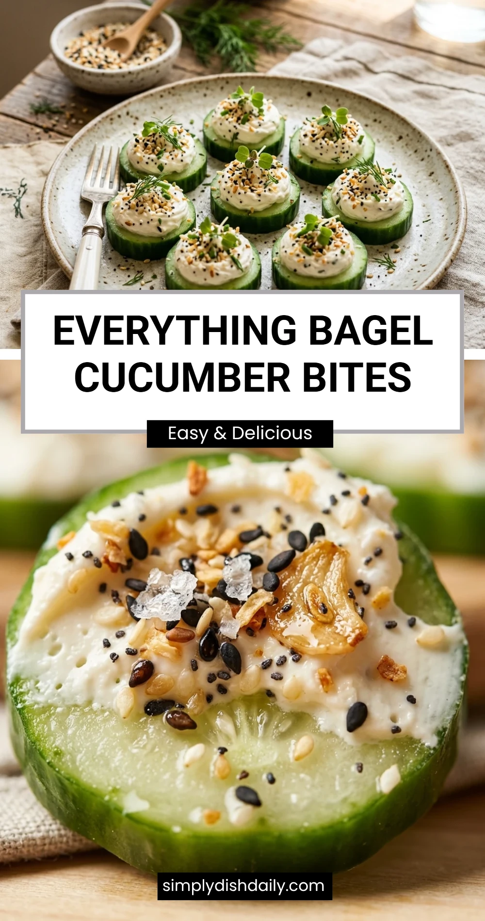 Everything Bagel Cucumber Bites
