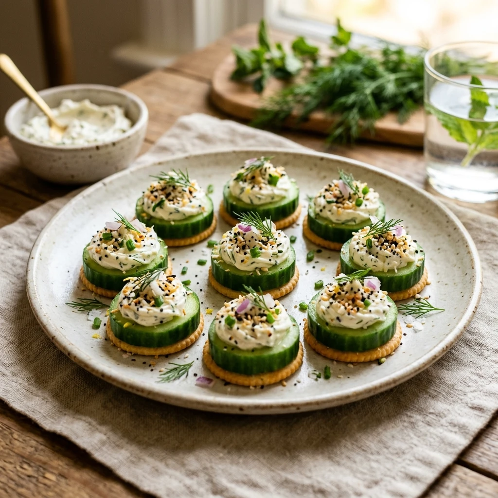 Everything Bagel Cucumber Bites