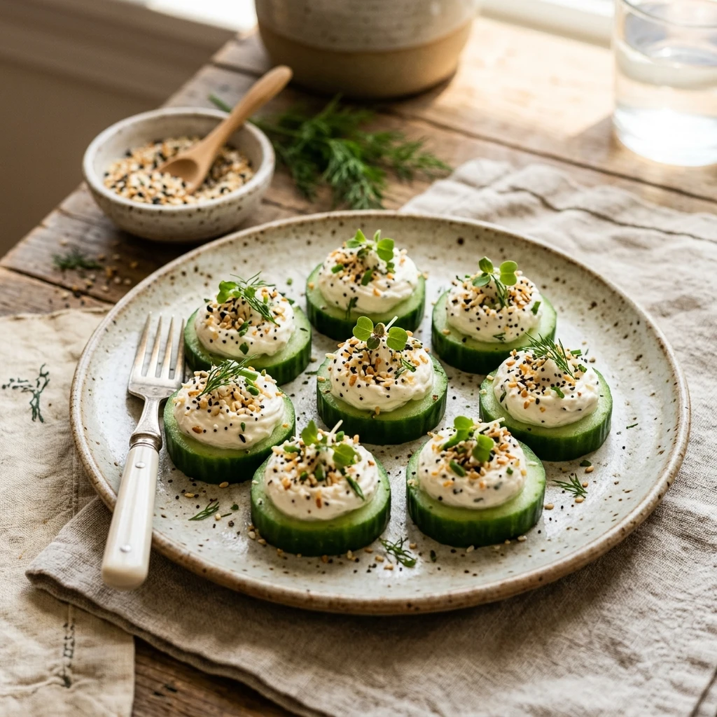 Everything Bagel Cucumber Bites