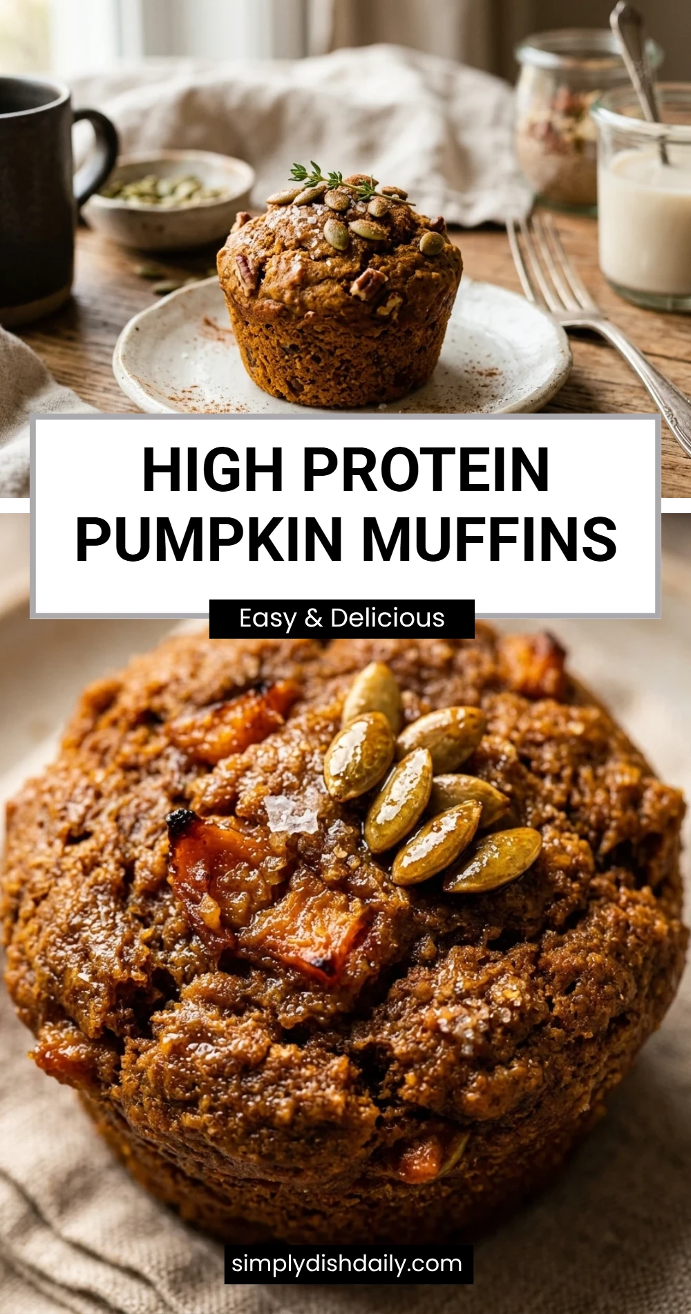 High Protein Pumpkin Muffins
