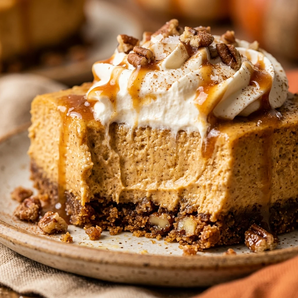 No-Bake Pumpkin Cheesecake Bars