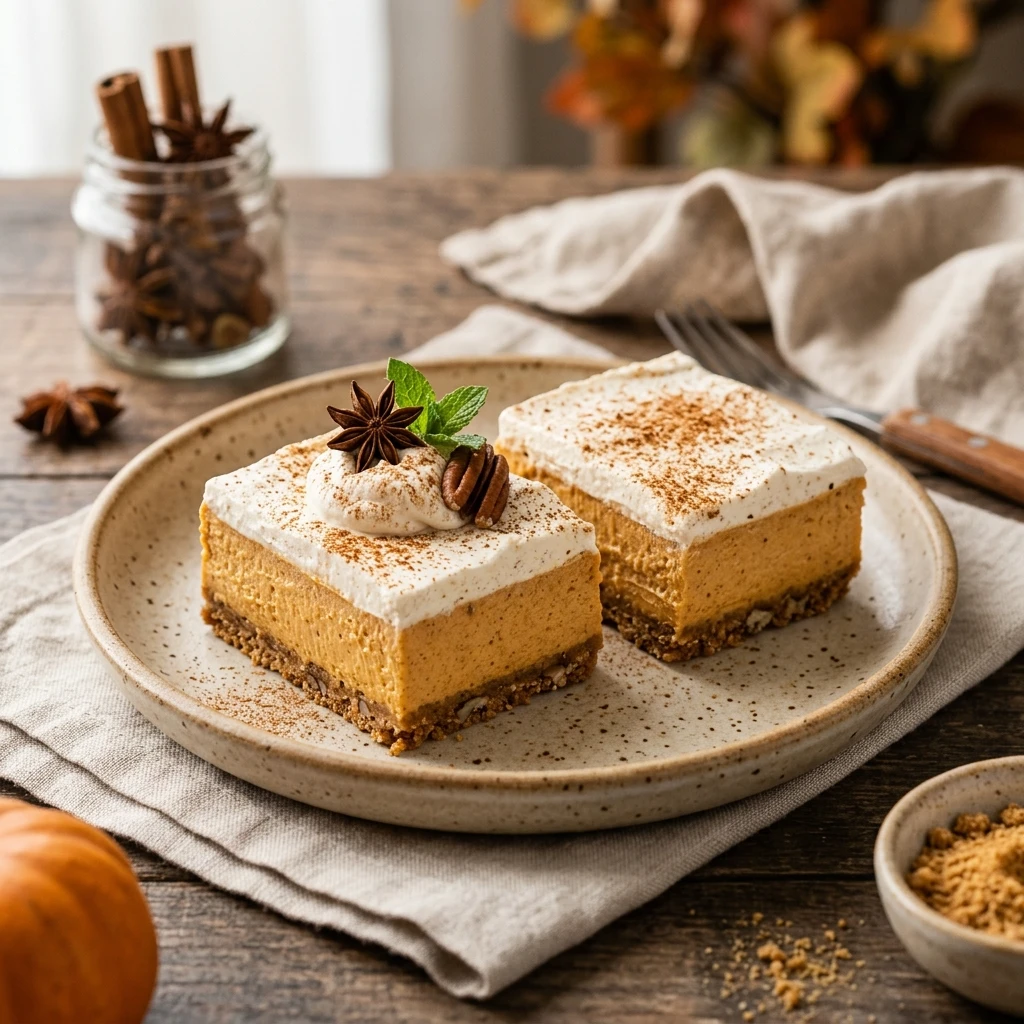 No-Bake Pumpkin Cheesecake Bars
