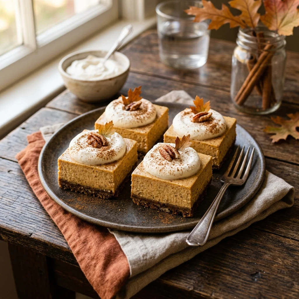 No-Bake Pumpkin Cheesecake Bars
